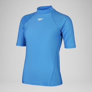 T-shirt rashguard à manches courtes pour Femmes Bleu de Sèvres