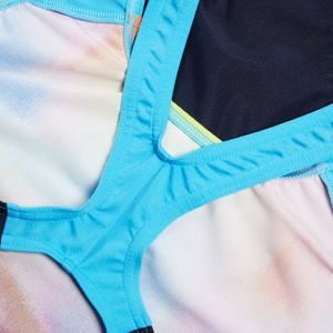 Maillot de bain Digital Placement Splashback pour fille Bleu Marine/Bleu