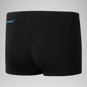 Short de bain Aquashort garçon à empiècement imprimé numérique pour Garçons Noir/Bleu