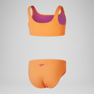 Girls' Textured Bikini Orange