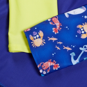 Boys' Digital Long Sleeve Rash Top Blue