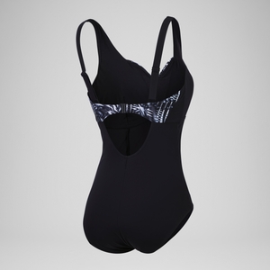 Damen OpusGem DD+ Shaping-Badeanzug mit Print Schwarz/Grau