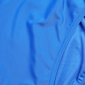 Damen Badeanzug mit Logo und tiefem Rücken Blau