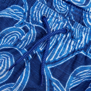 Herren Freizeit-Badeshorts mit Digital-Print, 14 Zoll Blau
