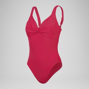 Maillot de bain 1 pièce galbant noué croisé pour Femmes Violet