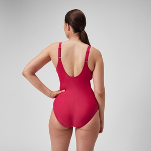 Maillot de bain 1 pièce galbant noué croisé pour Femmes Violet