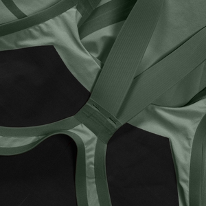 Damen Fastskin LZR Pure Valor 2.0 Kneeskin mit offenem Rücken Grün/Schwarz