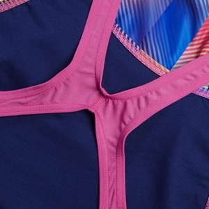 Women's Club Training Allover Digital Rrdbreaker Swimsuit Black/Pink