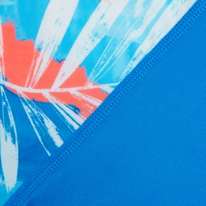 Jungen Aquashorts mit digitalem Allover-Print und V-Schnitt Blau/Gelb