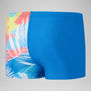 Jungen Aquashorts mit digitalem Allover-Print und V-Schnitt Blau/Gelb
