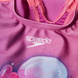 Mädchen Badeanzug mit Digital-Print Pink