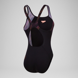 Maillot de bain Femmes HyperBoom Splice Muscleback pour Femmes Noir/Prune dandy/Rouge sirène