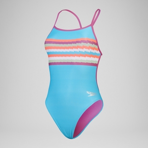 Maillot de bain Femmes Placement Digital pour Femmes Bleu picton/Rose kiki