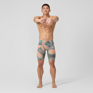 Herren Fastskin LZR Pure Valor 2.0 Schwimmhose mit hohem Bund Grün/Orange