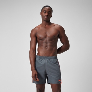 Men's HyperBoom Splice 16" Swim Shorts Grey/Red - XL