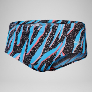 Herren Club Training Badehose mit Allover-Print, 13,5 cm Schwarz/Blau