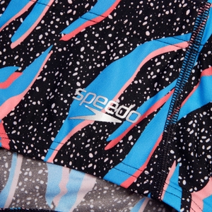 Herren Club Training Badehose mit Allover-Print, 13,5 cm Schwarz/Blau