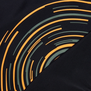 Mädchen Muscleback Badeanzug mit Print Schwarz/Orange