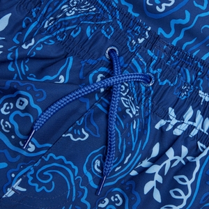 Herren Freizeit-Badeshorts mit Print, 16 Zoll Blau