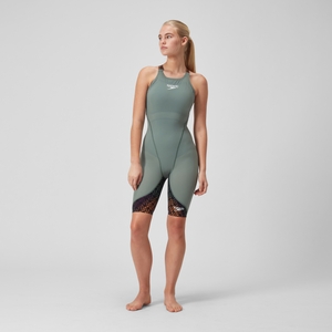 Damen Fastskin LZR Ignite Kneeskin Grün/Schwarz