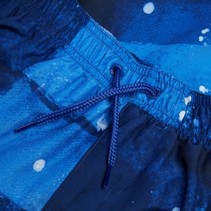 Herren Freizeit-Badeshorts mit Digital-Print, 14 Zoll Blau