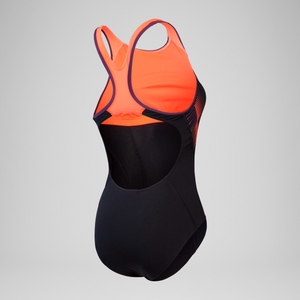 Women's Placement Laneback Swimsuit Black/Red