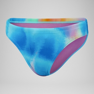 Bas de maillot de bain taille basse femme Allover Digital Rose kiki/Jus de citron/Bleu picton
