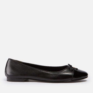 Cap-Toe Leather Ballet Flats