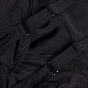 Maillot de bain 1 pièce galbant noué croisé pour Femmes Noir