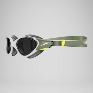 Damen Polarisierte Biofuse 2.0 Schwimmbrille Landgrün/Hypergelb/Weiß