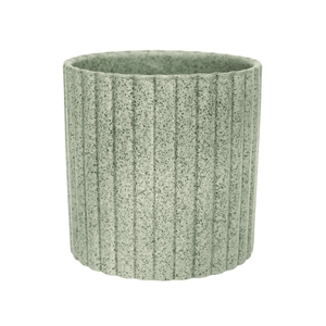 Ivyline Azalea Stone Ribbed Green Indoor Planter - 20.5cm