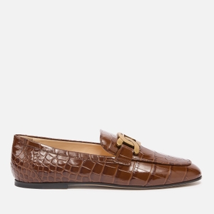 Kate Croc-Effect Leather Loafers