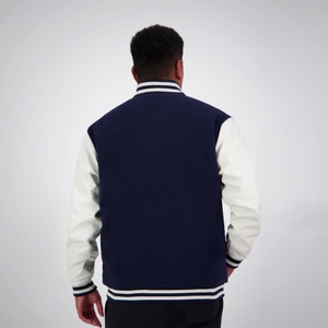 ADULT CCC LETTERMAN JACKET NAVY & WHITE