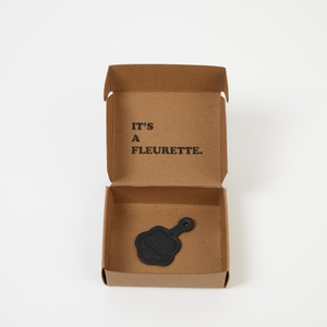 Unisex Leather Fleurette Navy