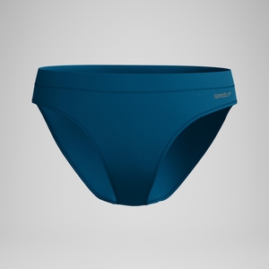 Einfarbige klassische Bikinihose Dunkelpetrol für Damen