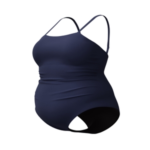 SPEEDO PLUS SOLID SHIRRED 1 PC NAVY