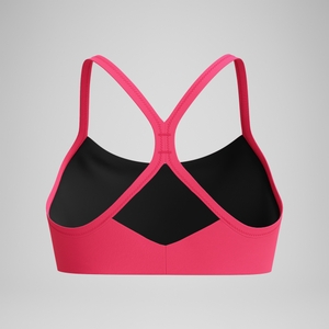 Einfarbiges Racerback-Bikinioberteil Rosa für Damen