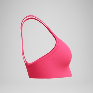 Einfarbiges Racerback-Bikinioberteil Rosa für Damen