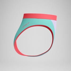 Women's FLU3NTE Colourblock Hi Waist Bikini Bottom Lilac/Green