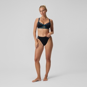 FLU3NTE Logo Elastisches Bikinioberteil Schwarz für Damen