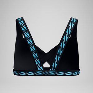 FLU3NTE Logo Elastisches Bikinioberteil Schwarz für Damen