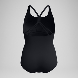 Women's Conservative Leg One Piece Black