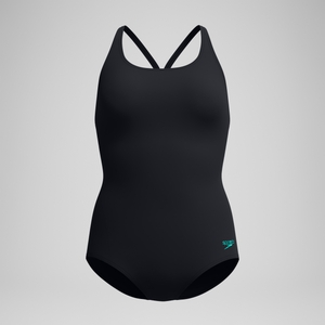 Women's Conservative Leg One Piece Black