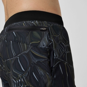 Men's Print Volley 16" Swim Trunks Black/Gray