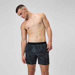 Men's Print Volley 16" Swim Trunks Black/Gray