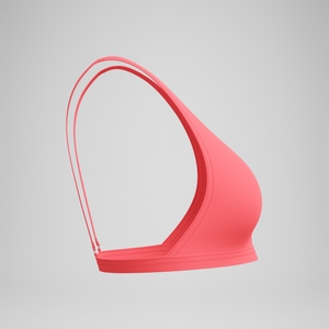 Women's Solid Convertible Bikini Top Coral