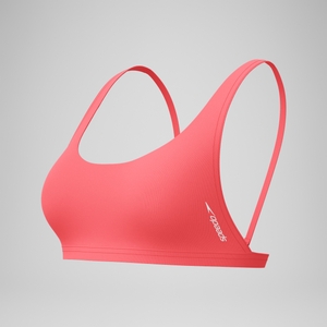 Women's Solid Convertible Bikini Top Coral