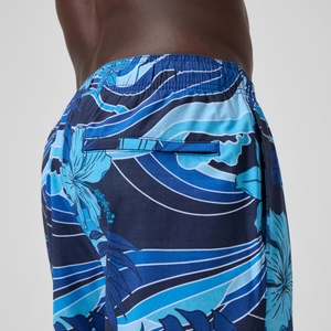 Redondo Edge Bedruckte Badeshorts 40 cm Marineblau/Blau für Herren
