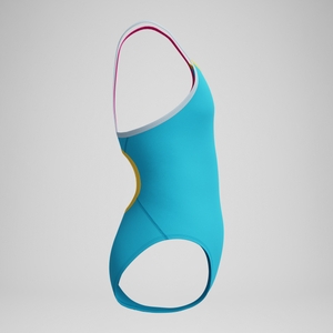 SPEEDO SOLID PRPL BCK 1 PC BLUE
