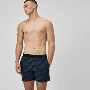 Men's Print Volley 16" Swim Trunks Black/Gray - M